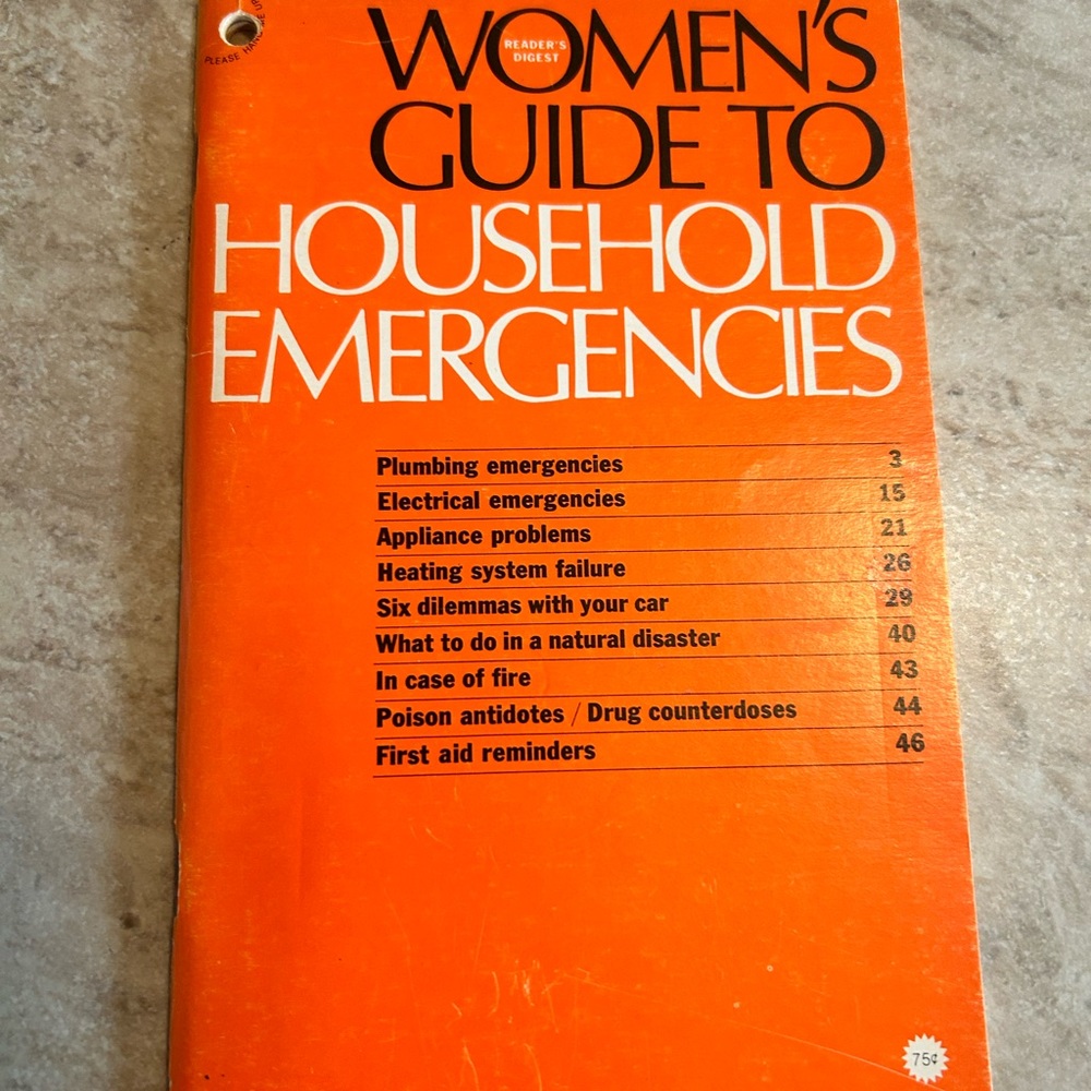 Womens Guide to Household Emergencies Readers Digest 1973 Booklet Vintage